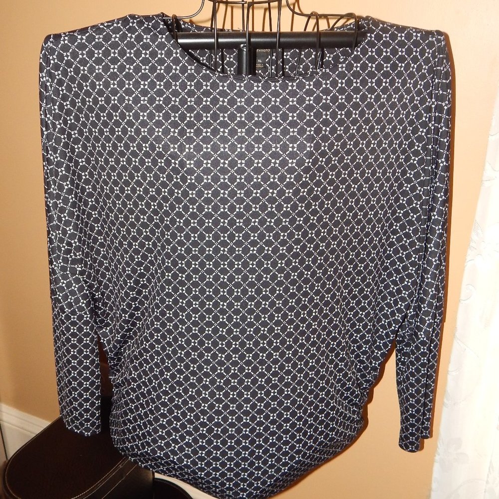 Ladies Worthington Blouse- Top - Shirt - Tunic ~~ Size XL - Black